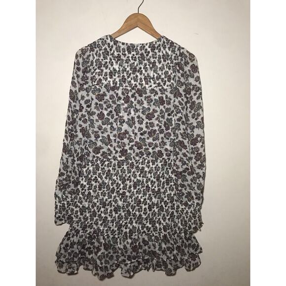 Veronica Beard Black and White Floral Midi Dress - Picture 2 of 4